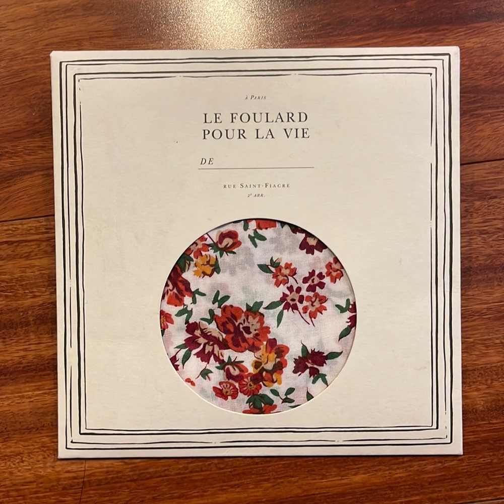 Sézane limited edition floral scarf NWT